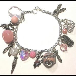 Pink Ballet Dancer Charm Bracelet One of a kind